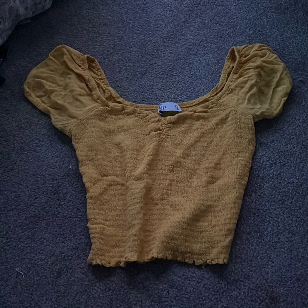 Yellow Hollister crop top